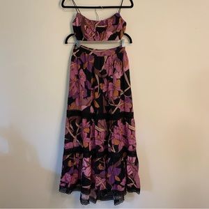 Aurum Floral Bralette + Skirt Set